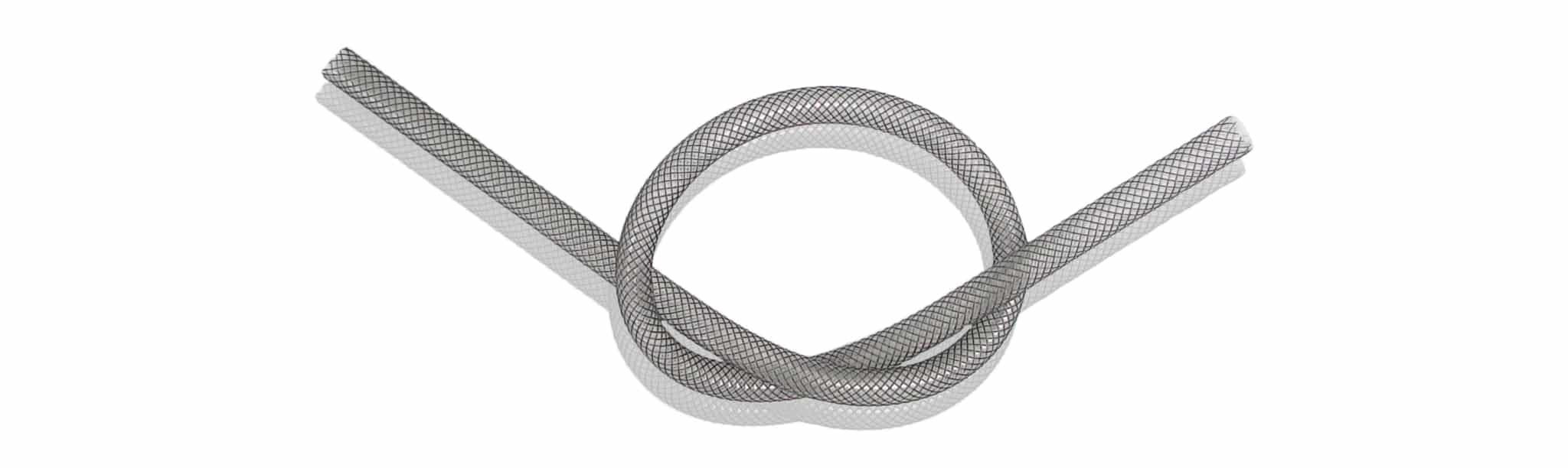 Coated implantable nitinol braid
