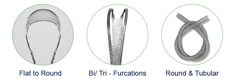 Nitinol configurations Braided Nitinol Structures