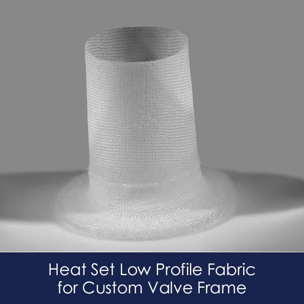 Shape set medical fabric cover for Structural Heart Valves