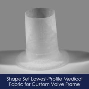 Shape set medical fabric cover for Structural Heart Valves