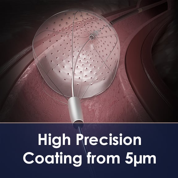 Low Profile Coating for Cardiovascular Implants such as Embolic Protection Devices Low Profile Coating for Cardiovascular Implants such as Embolic Protection Devices
