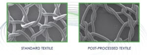 Post processed fabric SEM image comparison